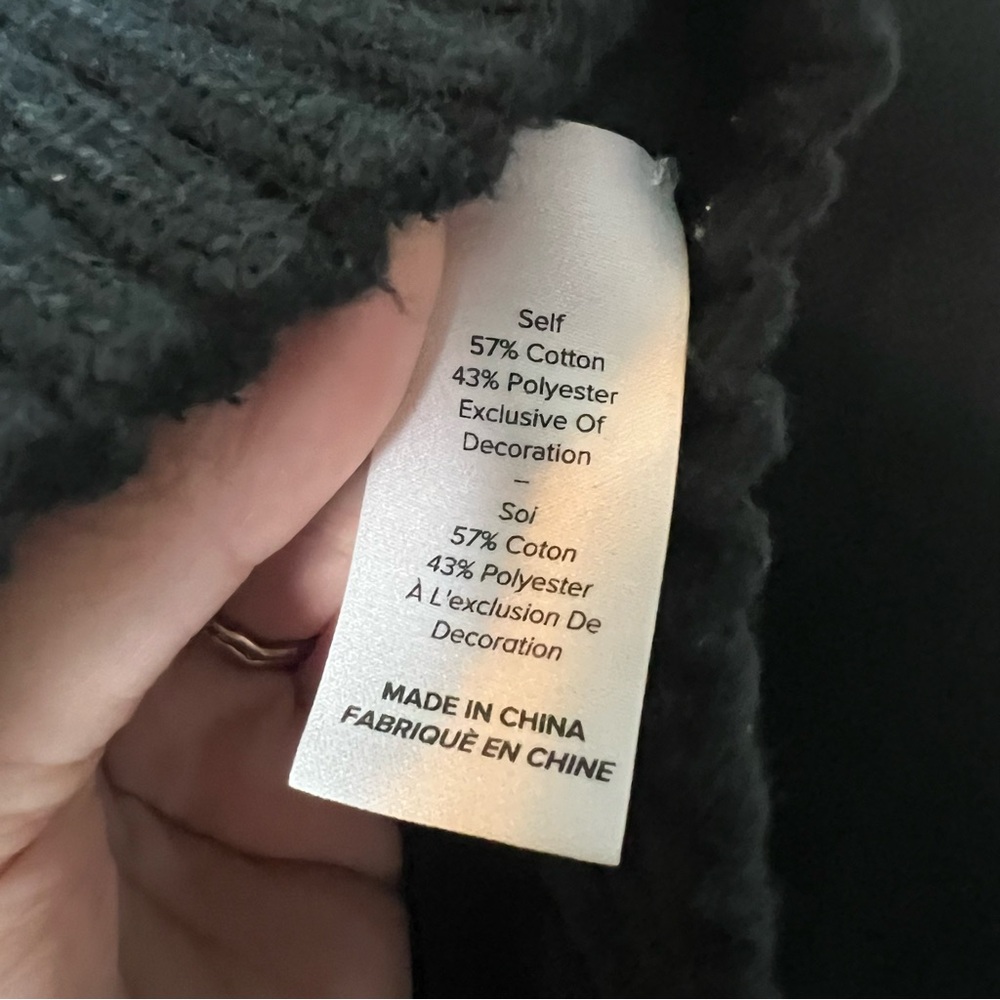 Cinq Sept Women's Morgan Metallic Star Cardigan Black Silver Sz. M View 6